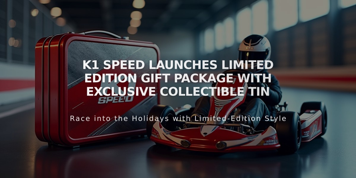 K1 Speed Launches Limited Edition Gift Package with Exclusive Collectible Tin