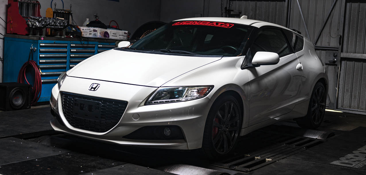 White Honda Civic with red accents