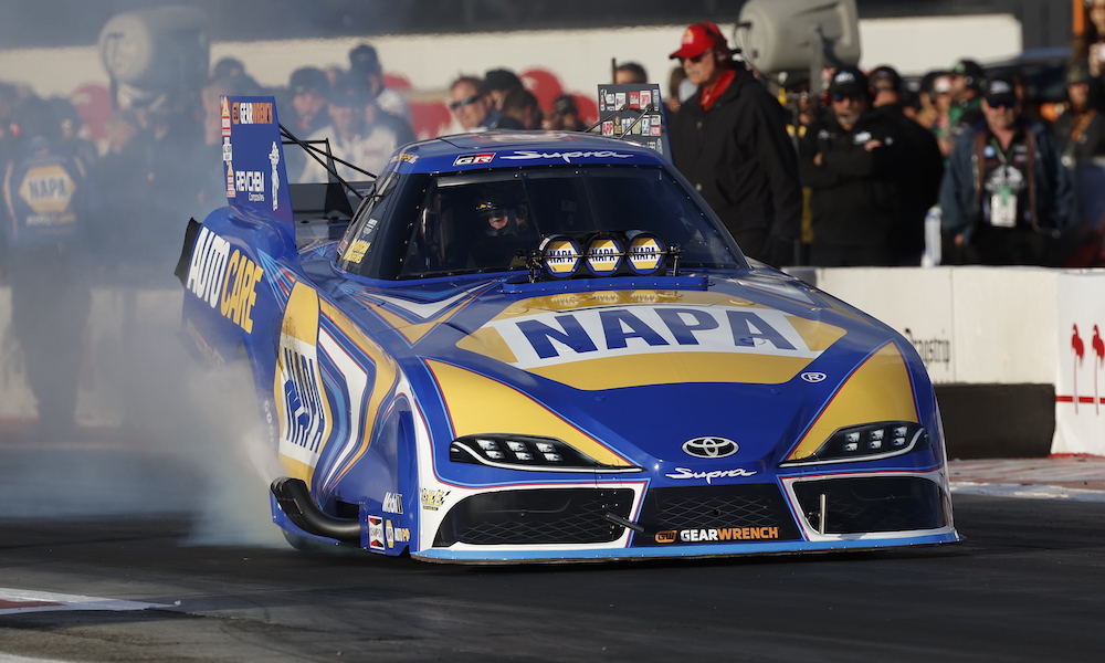 NAPA race car at dragstrip