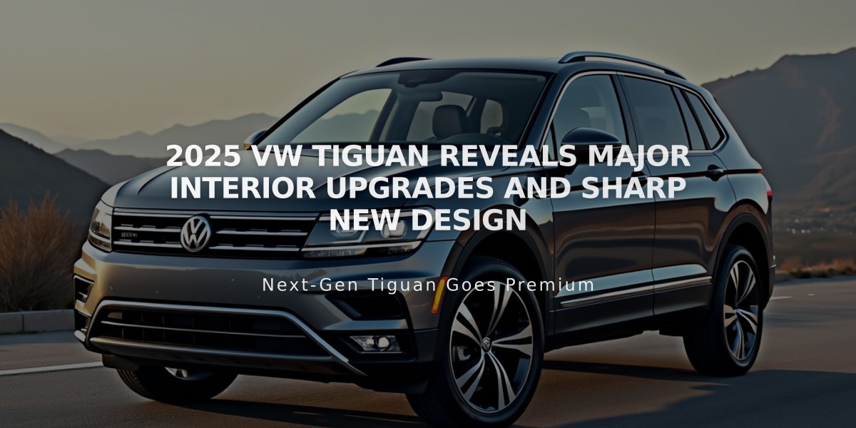 2025 VW Tiguan Reveals Major Interior Upgrades and Sharp New Design