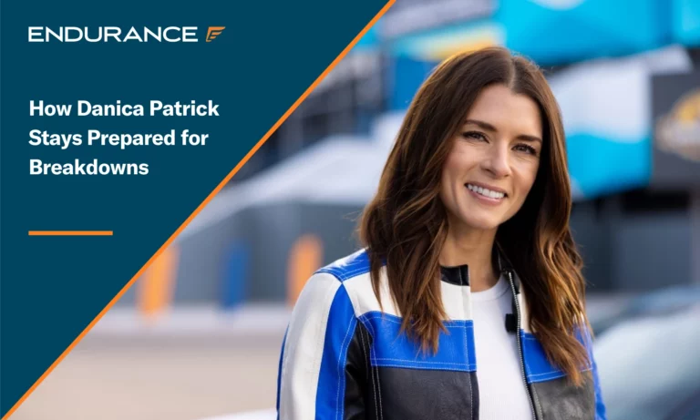 Danica Patrick with vehicle breakdown tools