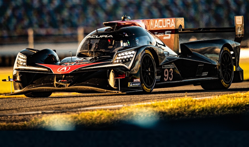 Red and black Formula 1 car