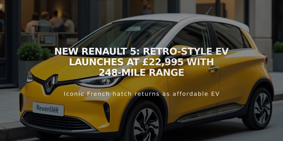 New Renault 5: Retro-Style EV Launches at £22,995 with 248-Mile Range