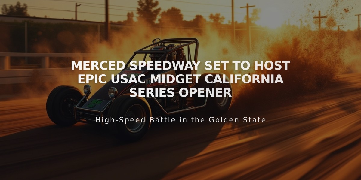 Merced Speedway Set to Host Epic USAC Midget California Series Opener