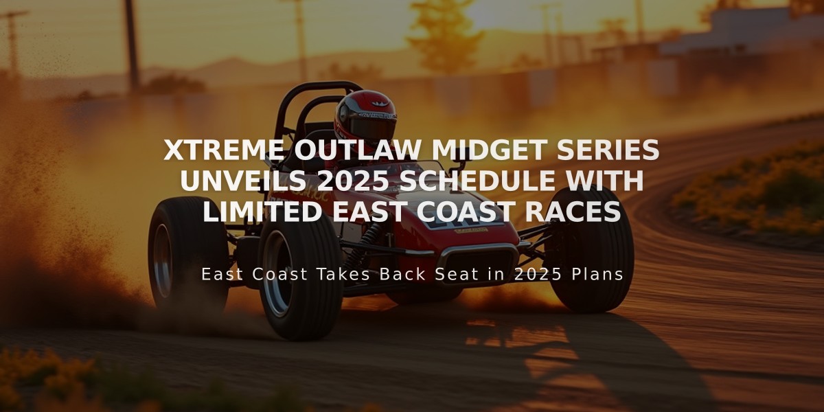 Xtreme Outlaw Midget Series Unveils 2025 Schedule with Limited East Coast Races