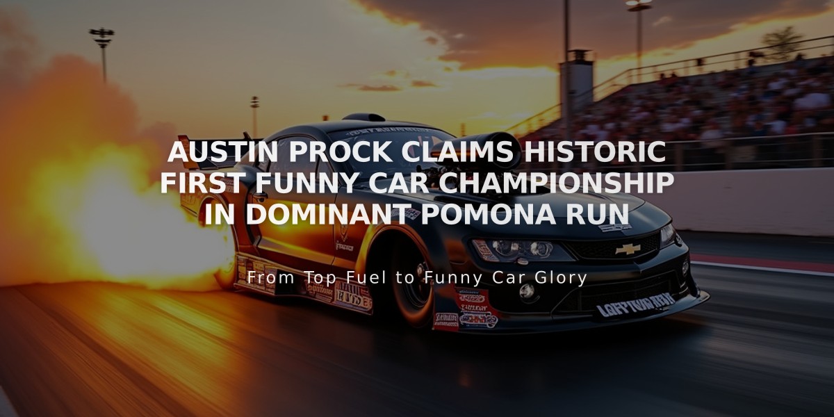 Austin Prock Claims Historic First Funny Car Championship in Dominant Pomona Run