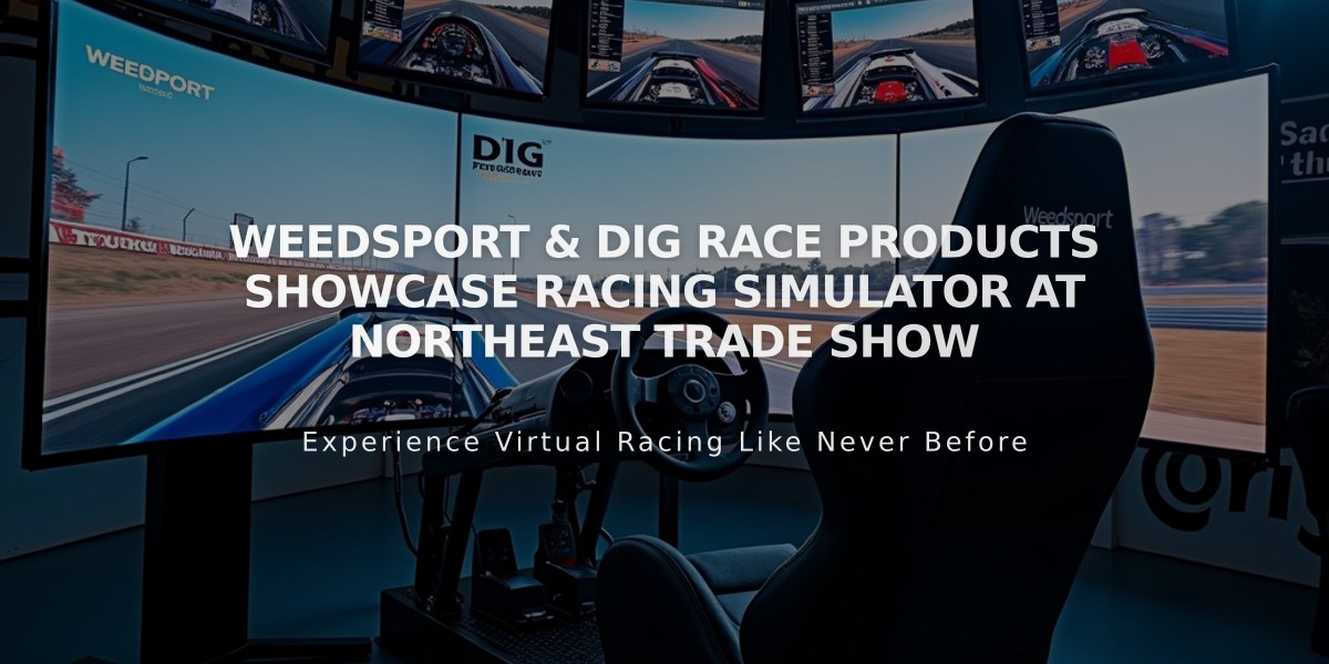 Weedsport & DIG Race Products Showcase Racing Simulator at Northeast Trade Show