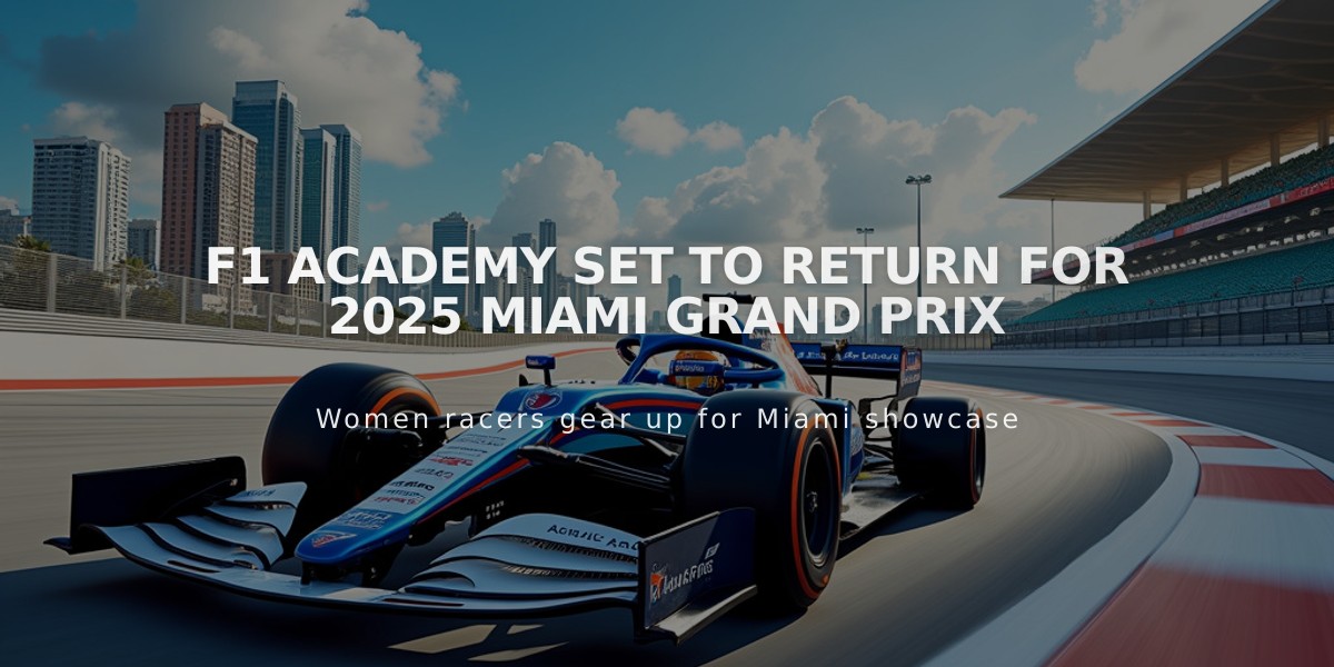 F1 Academy Set to Return for 2025 Miami Grand Prix