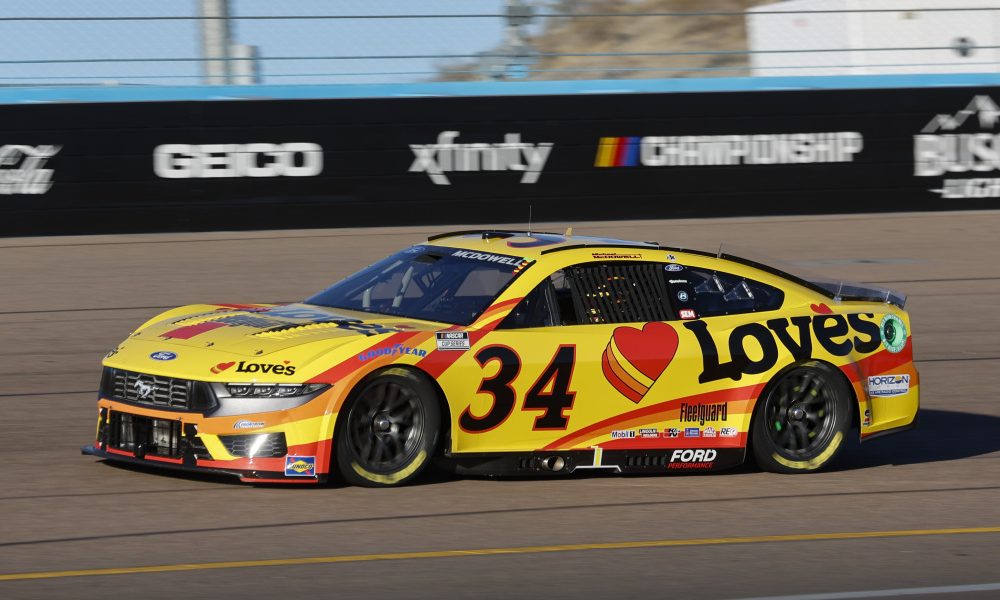 Yellow Loves-sponsored NASCAR race car