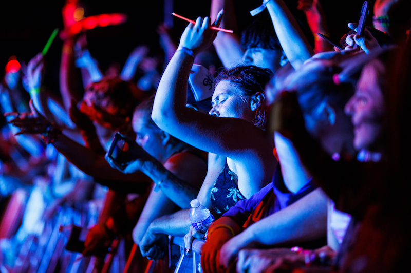 Concert crowd watching music performance