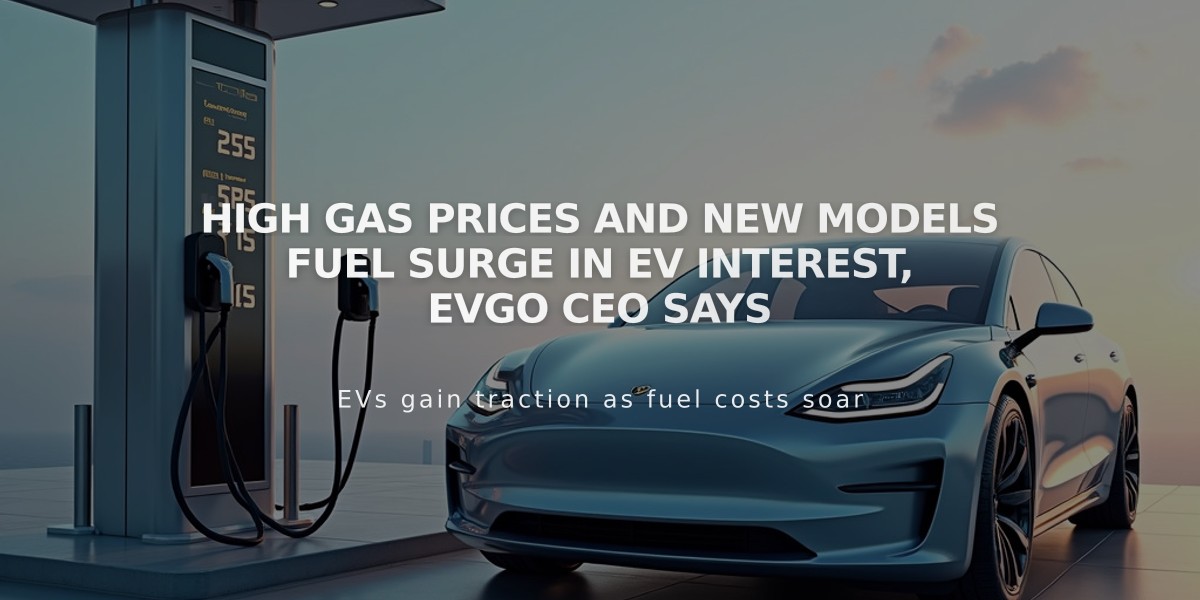 High Gas Prices and New Models Fuel Surge in EV Interest, EVgo CEO Says