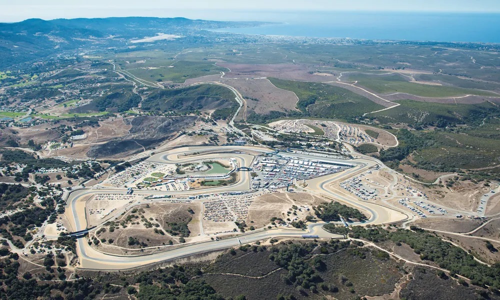 Aerial shot of Laguna Seca racetrack