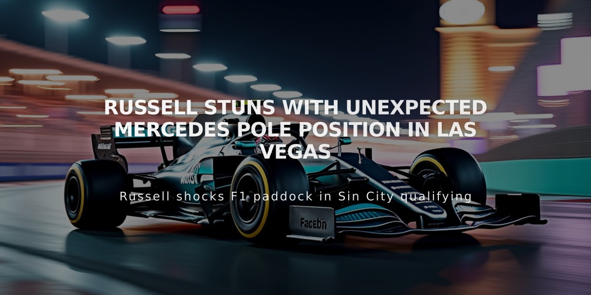 Russell Stuns with Unexpected Mercedes Pole Position in Las Vegas