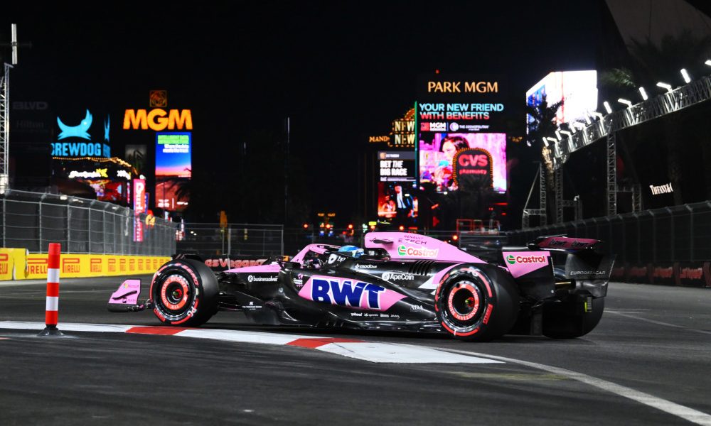 Pink Formula 1 car racing