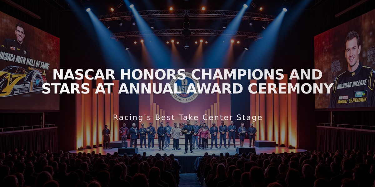 NASCAR Honors Champions and Stars at Annual Award Ceremony