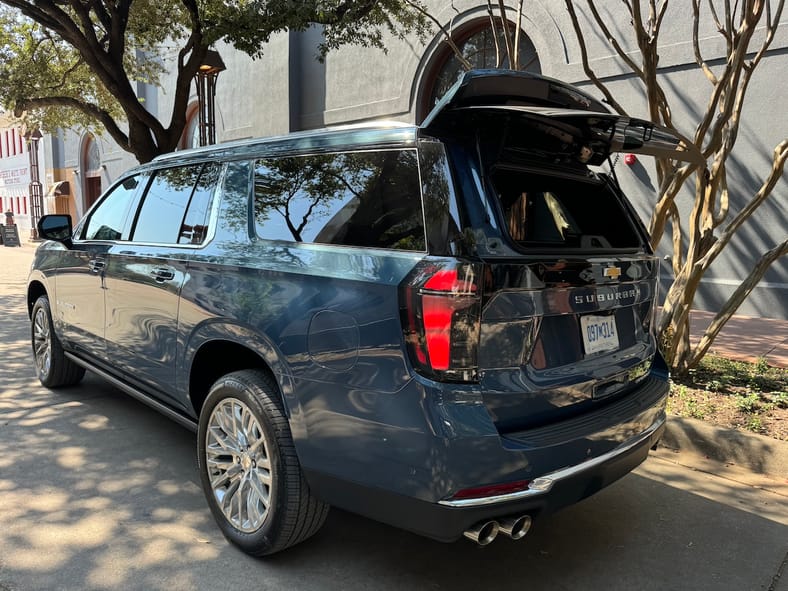 2025 Chevy Suburban rear hatch open