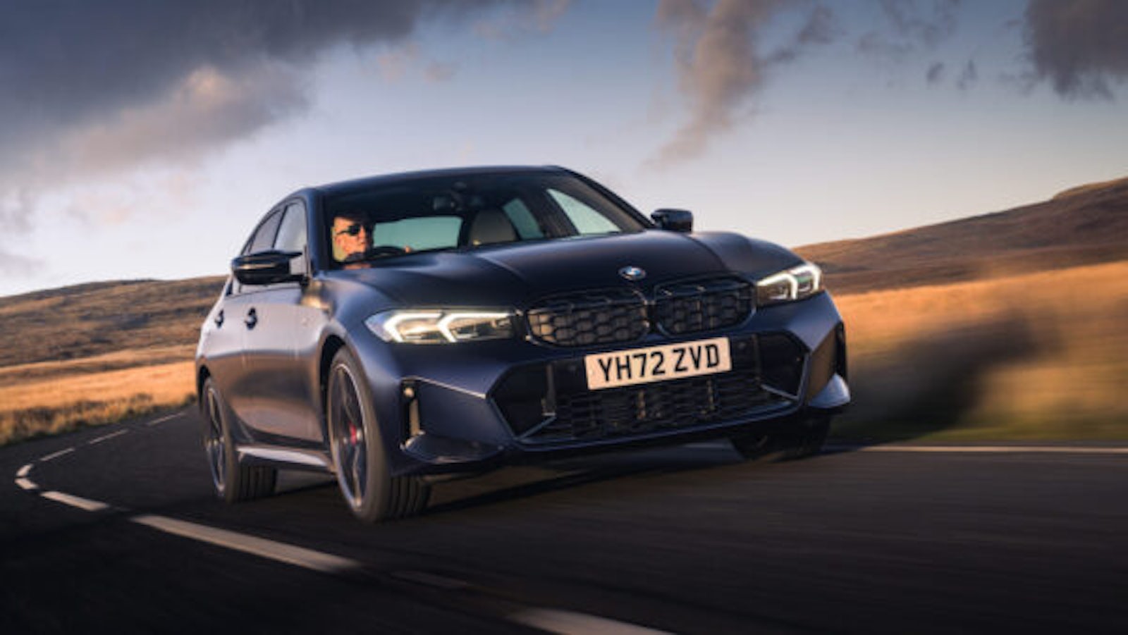 BMW M340i sedan on highway