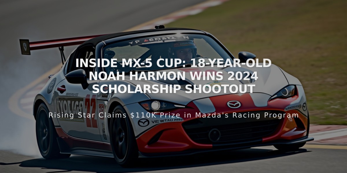 Inside MX-5 Cup: 18-Year-Old Noah Harmon Wins 2024 Scholarship Shootout