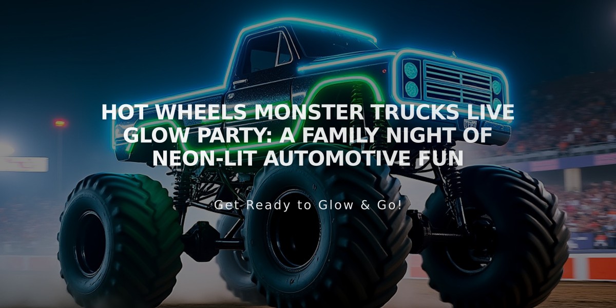 Hot Wheels Monster Trucks Live Glow Party: A Family Night of Neon-Lit Automotive Fun