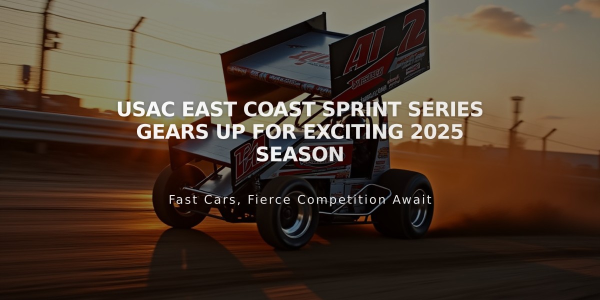 USAC East Coast Sprint Series Gears Up for Exciting 2025 Season