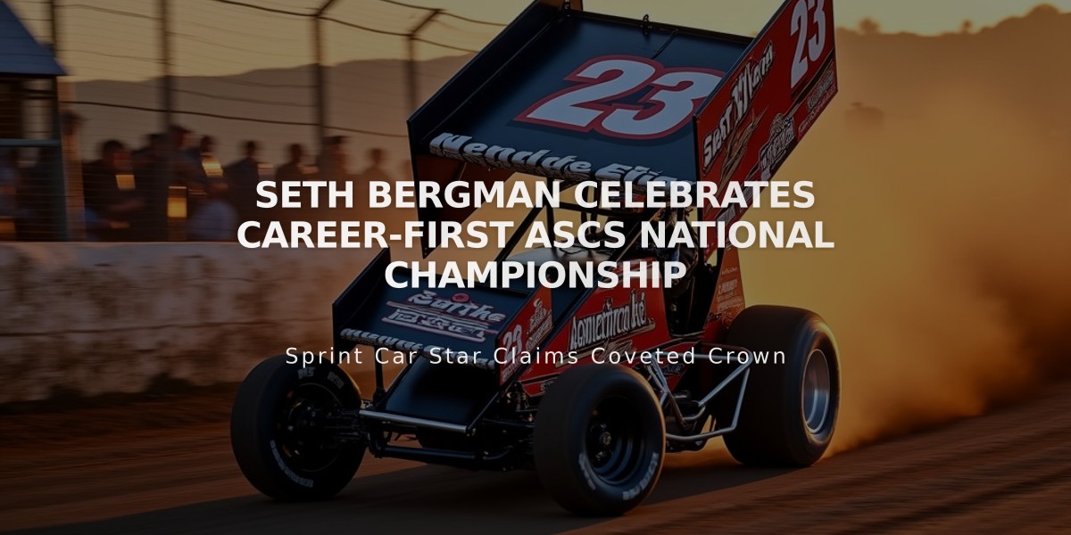 Seth Bergman Celebrates Career-First ASCS National Championship