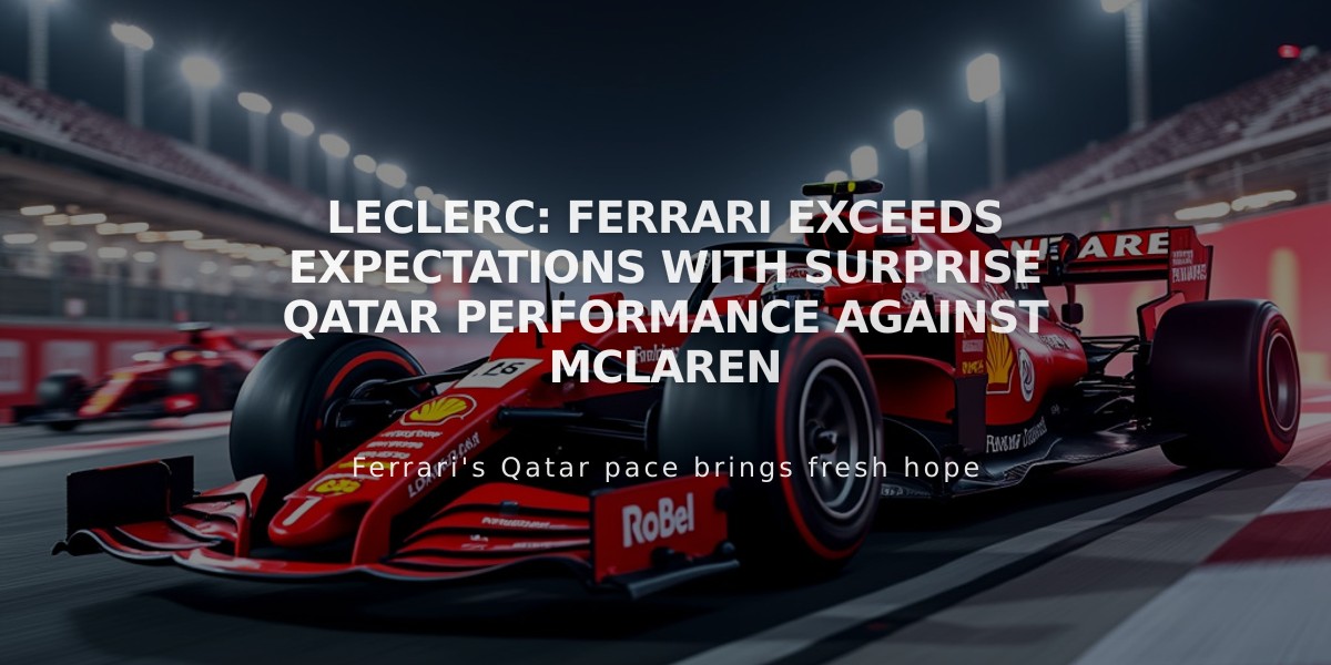 Leclerc: Ferrari Exceeds Expectations with Surprise Qatar Performance Against McLaren