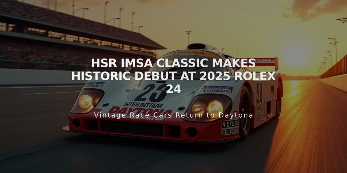 HSR IMSA Classic Makes Historic Debut at 2025 Rolex 24