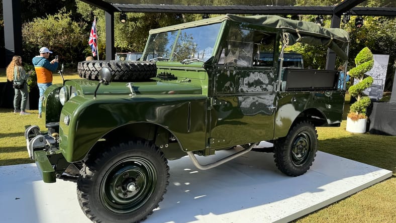 Queen Elizabeth driving first Land Rover