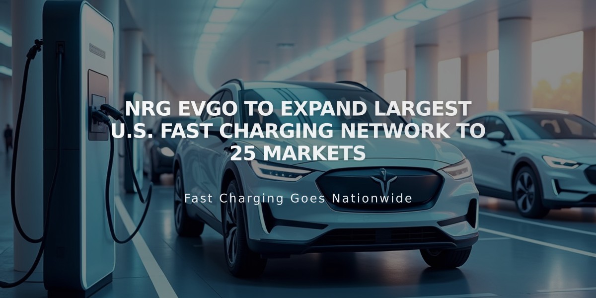 NRG eVgo to Expand Largest U.S. Fast Charging Network to 25 Markets