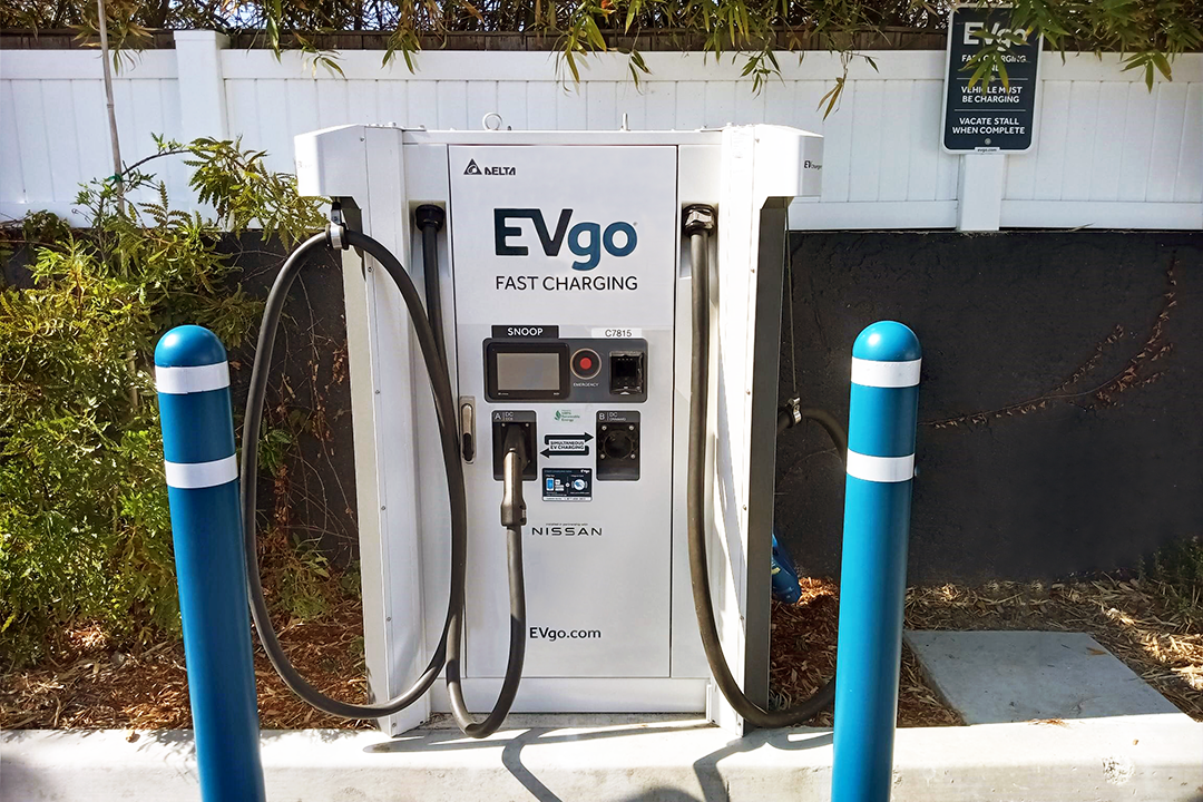 White EVgo fast charging station