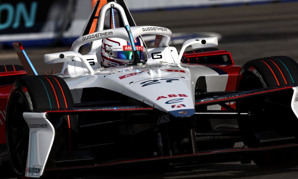 IndyCar driver in white racecar