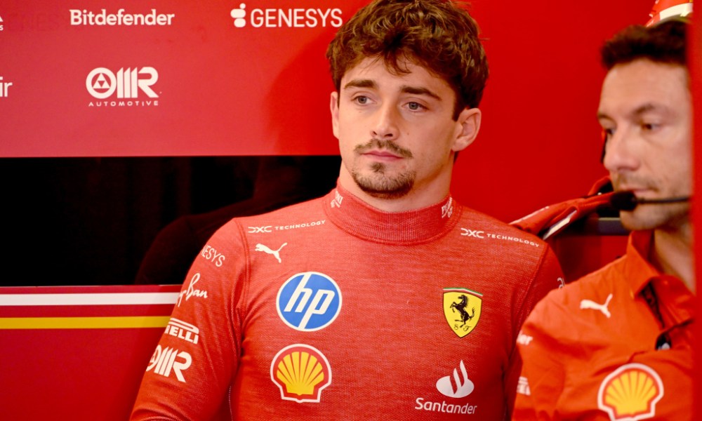 Charles Leclerc in Ferrari F1 car