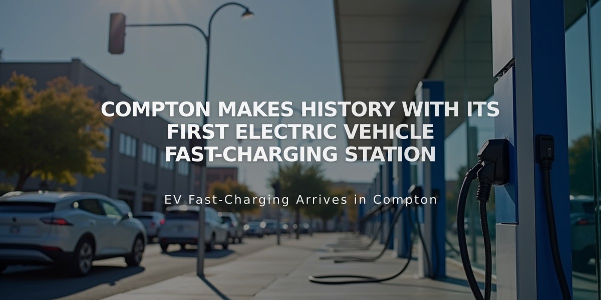 Compton Makes History with Its First Electric Vehicle Fast-Charging Station