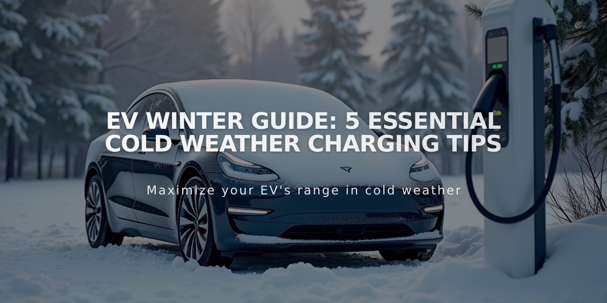 EV Winter Guide: 5 Essential Cold Weather Charging Tips