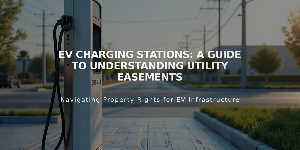 EV Charging Stations: A Guide to Understanding Utility Easements