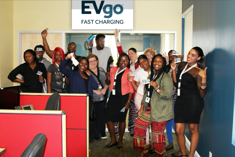 EVgo employees posing together