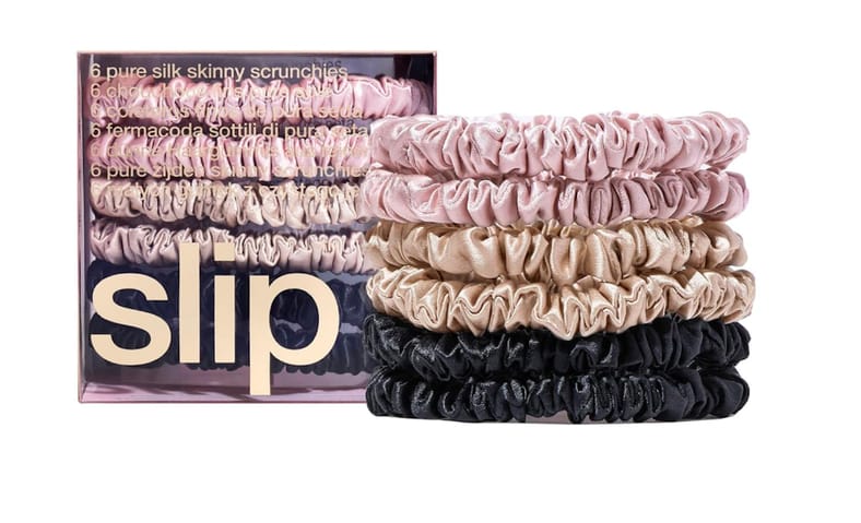 Six silk scrunchies