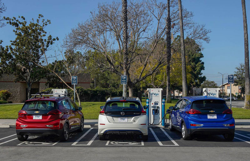 EVs charging at EVgo station