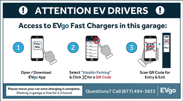 Hand using EvGo charging station app