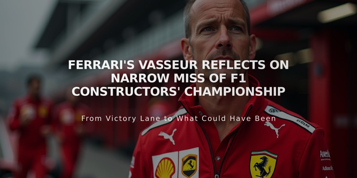 Ferrari's Vasseur Reflects on Narrow Miss of F1 Constructors' Championship