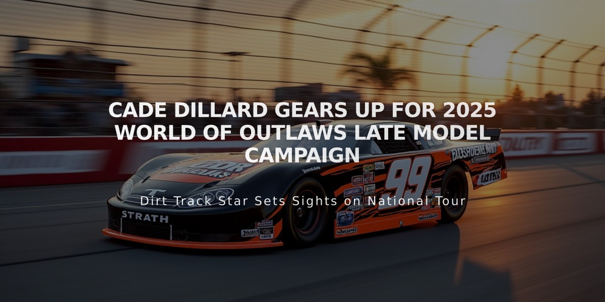 Cade Dillard Gears Up for 2025 World of Outlaws Late Model Campaign