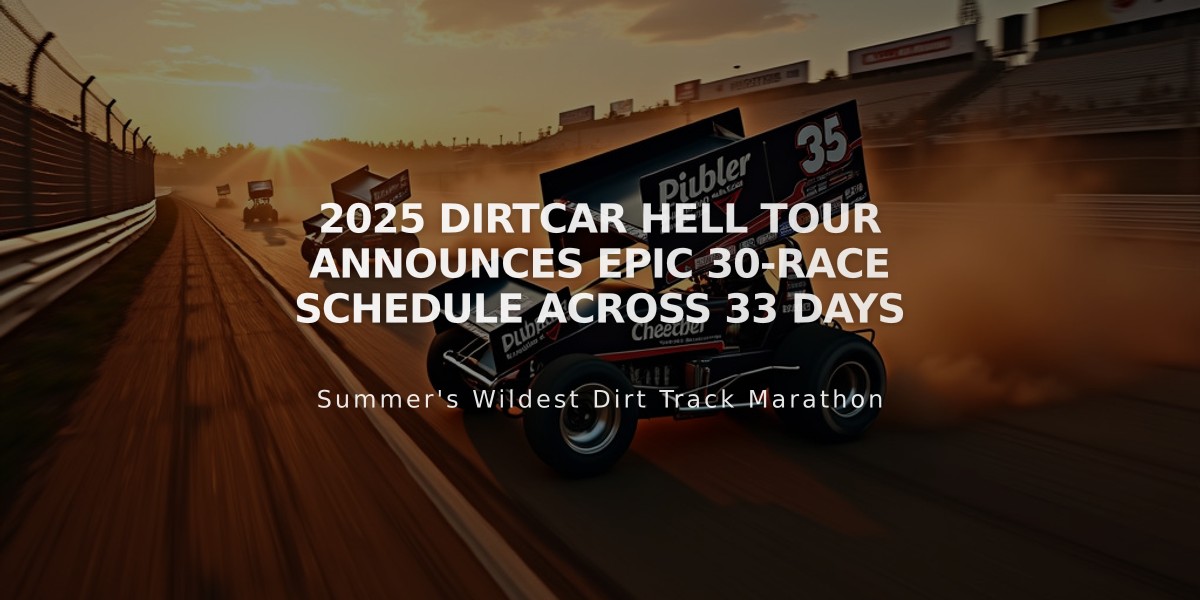 2025 DIRTcar Hell Tour Announces Epic 30-Race Schedule Across 33 Days