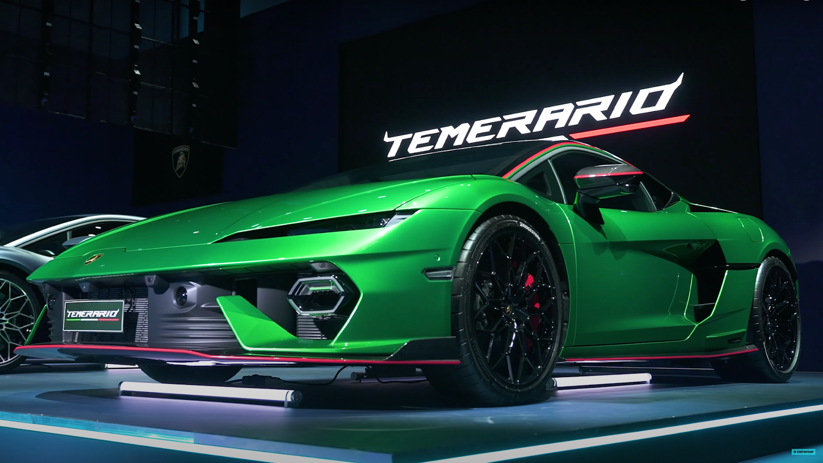 Green Lamborghini Temerario front view