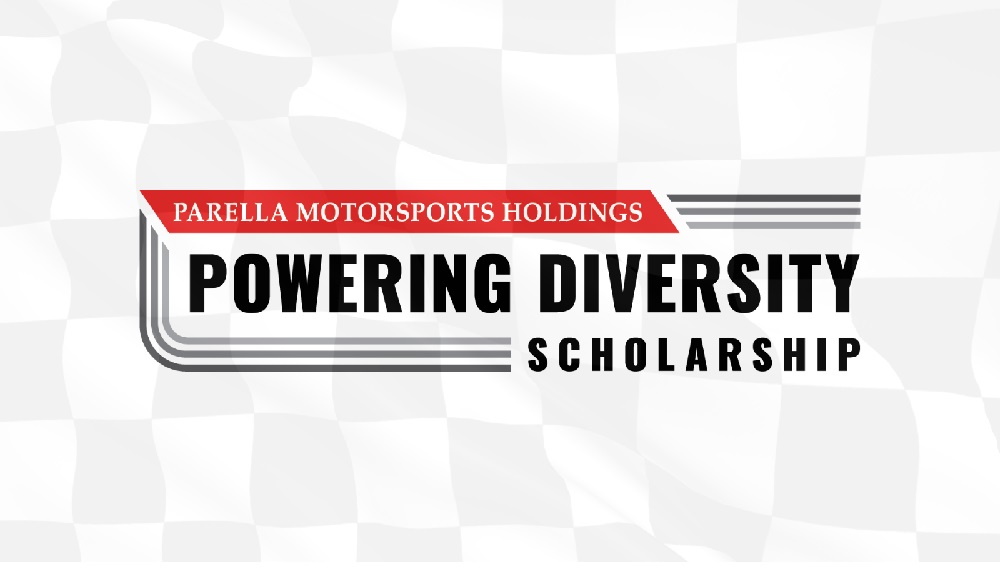 Parella Motorsports logo with scholarship