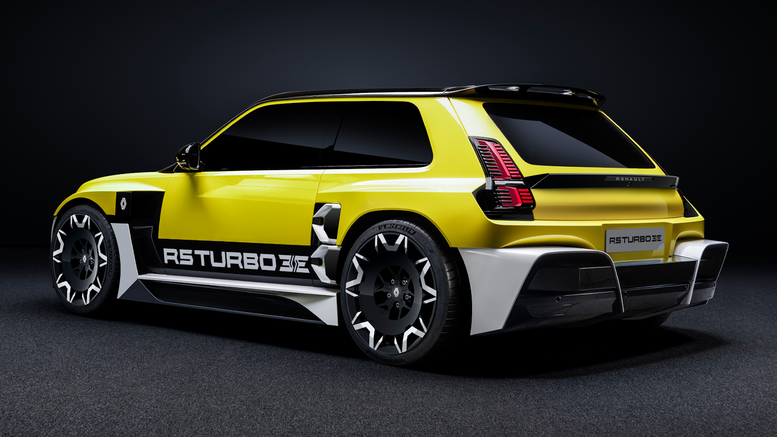 Yellow Renault 5 EV concept car