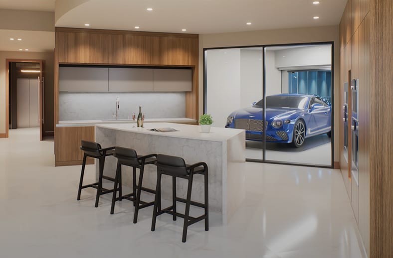 Luxury kitchen with Bentayga design island