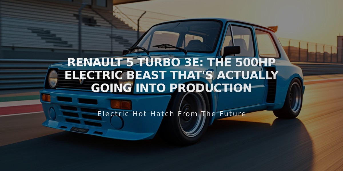 Renault 5 Turbo 3E: The 500hp Electric Beast That's Actually Going Into Production