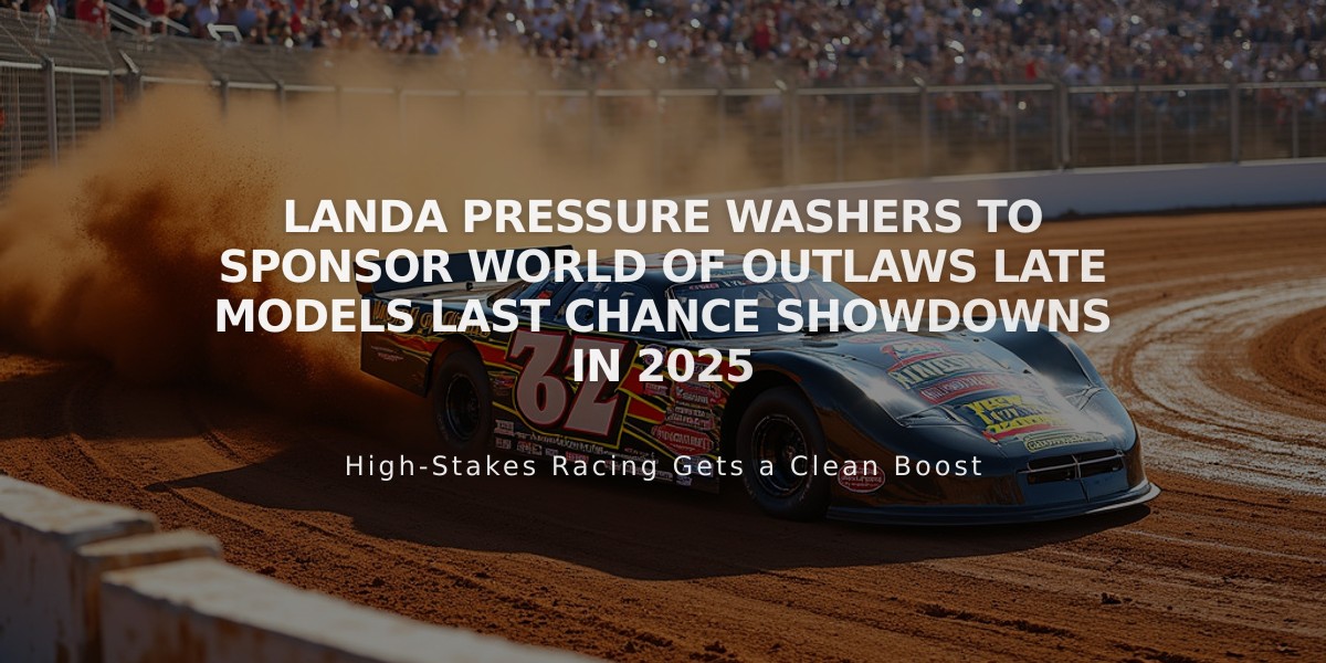 Landa Pressure Washers to Sponsor World of Outlaws Late Models Last Chance Showdowns in 2025