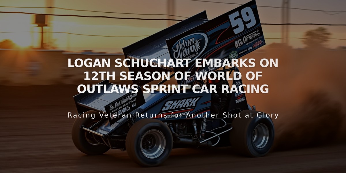 Logan Schuchart Embarks on 12th Season of World of Outlaws Sprint Car Racing