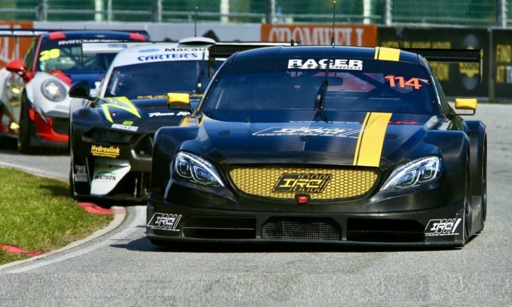 Black IndyCar on race track